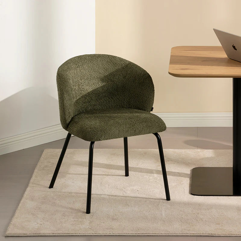 Yasin Dining Chairs [Set of 2] [Boucle Fabric]