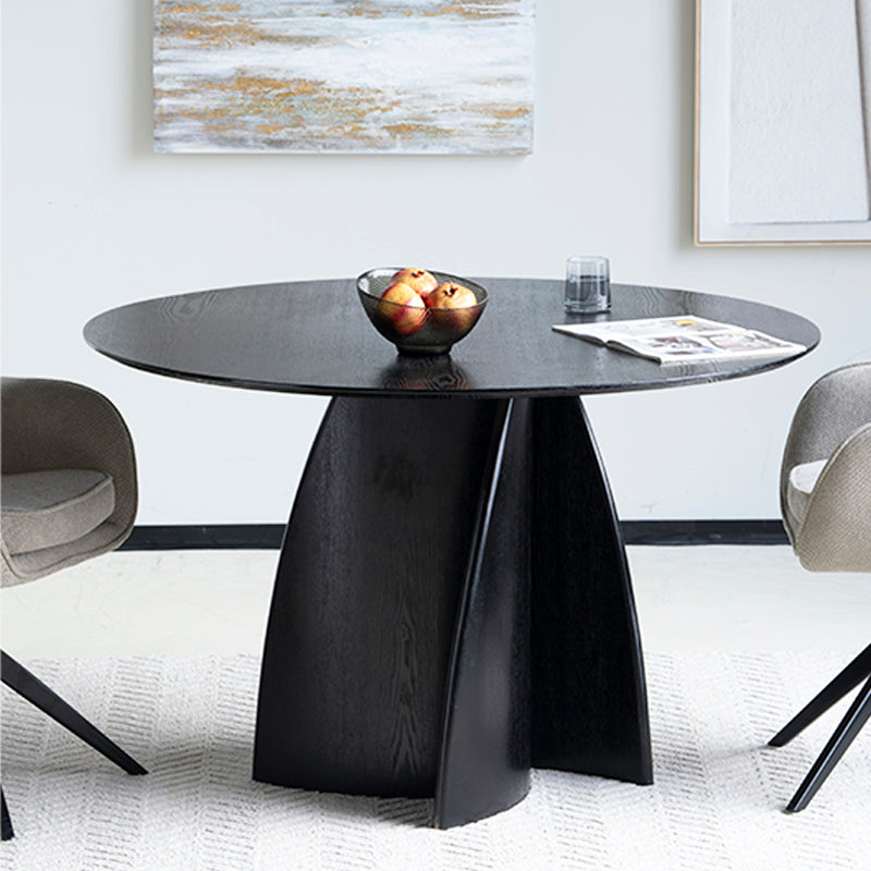 Gemma Round Dining Table [Black] [120 cm]