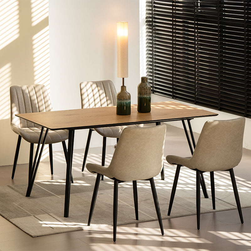 Fareeha Rectangular Dining Table & 4 Jarvis Dining Chairs [Dining Set]