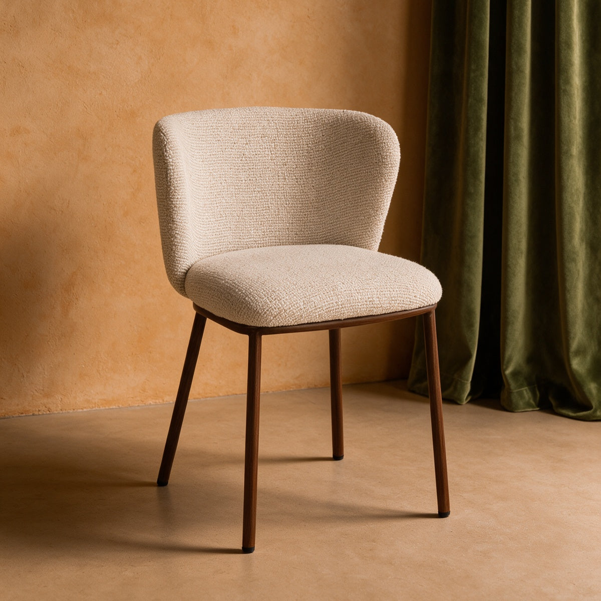 Karin Dining Chairs [Set of 2] [Linen texture Fabric]