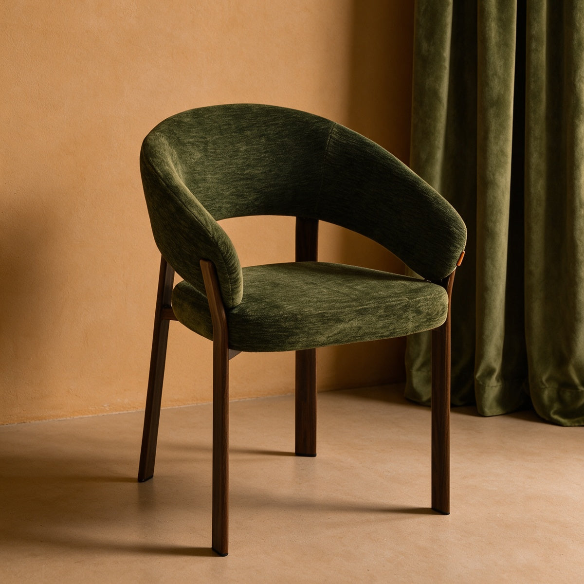 Kiana Chairs With Armrests [set of 1] [Chenille]