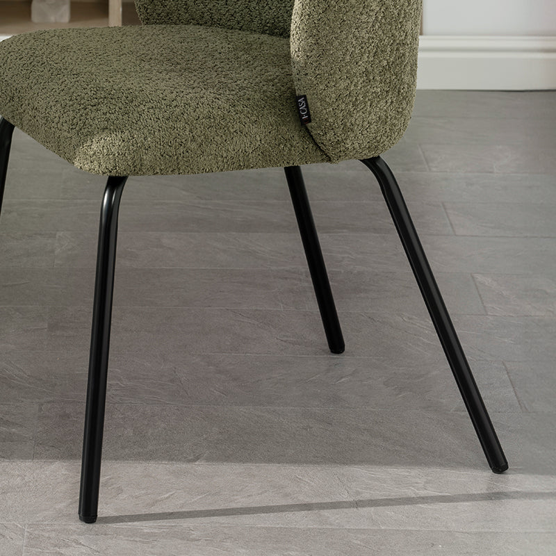 Yasin Dining Chairs [Set of 2] [Boucle Fabric]