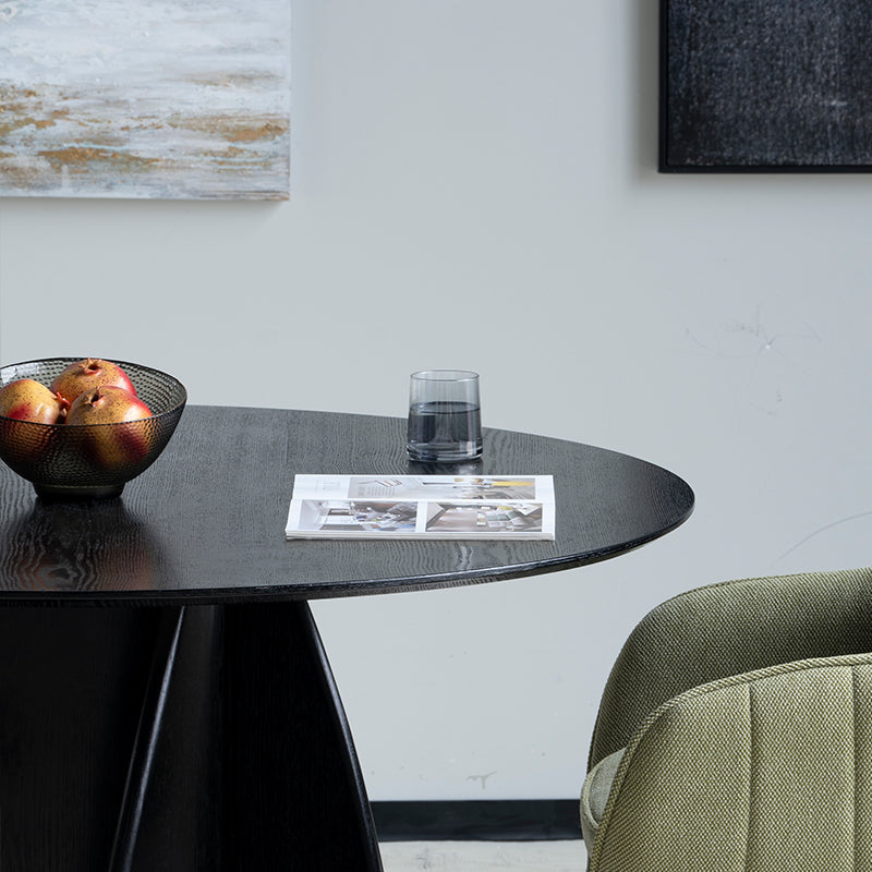 Gemma Round Dining Table [Black] [120 cm]