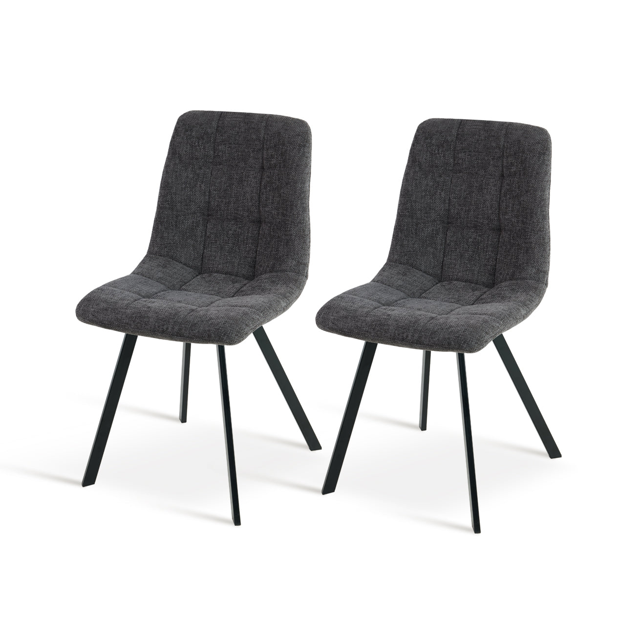 Aoife Sleek Dining Chairs [Set of 2] [Linen Fabric]