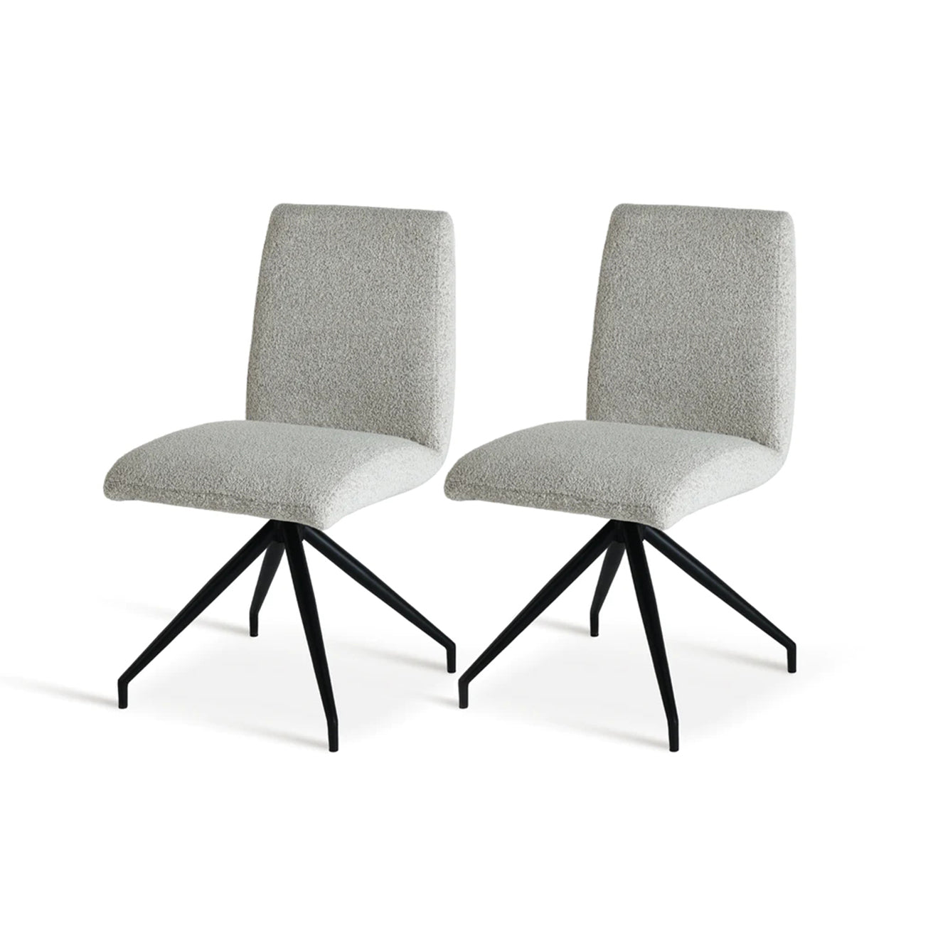 Louisa Dining Chairs [Set of 2] [Boucle Fabric]