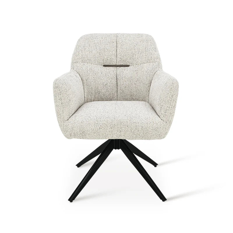 Sona Swivel Dining Chairs [Set of 1][Linen Fabric]