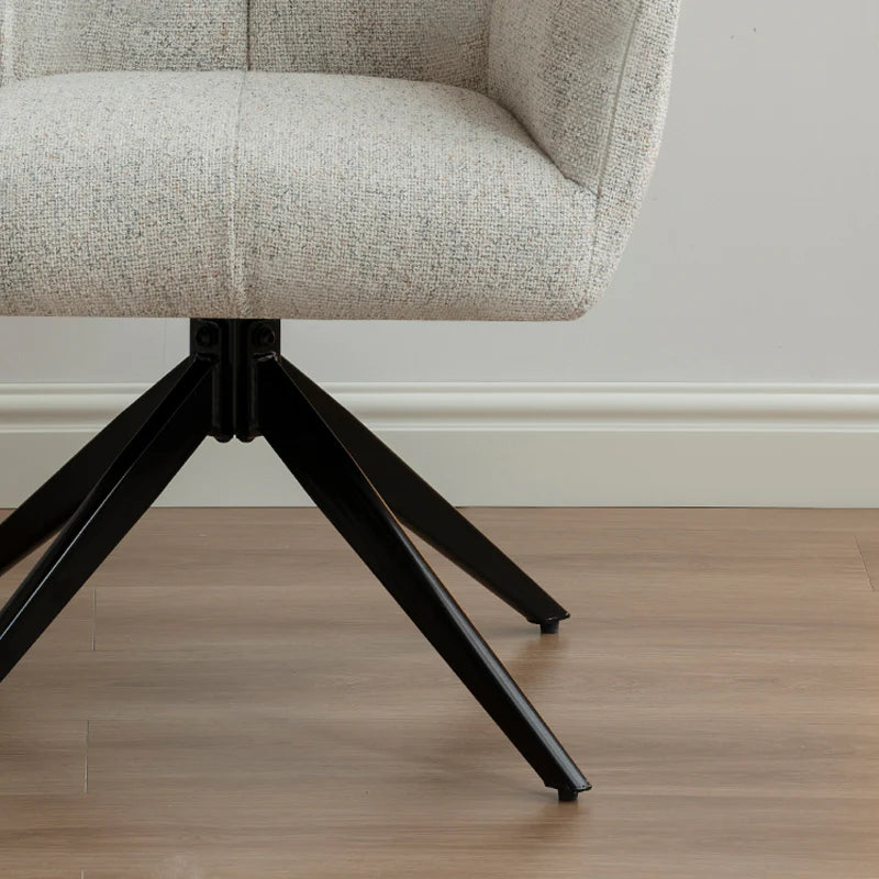 Sona Swivel Dining Chairs [Set of 1][Linen Fabric]