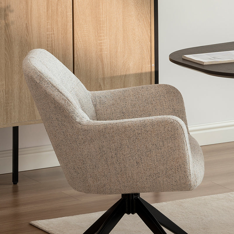 Sona Swivel Dining Chairs [Set of 1][Linen Fabric]