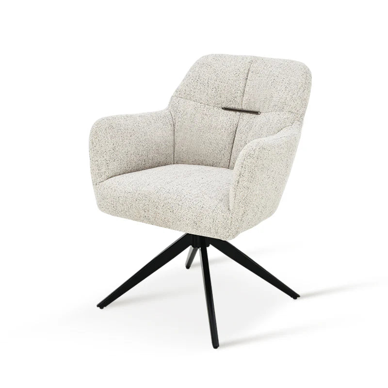 Sona Swivel Dining Chairs [Set of 1][Linen Fabric]