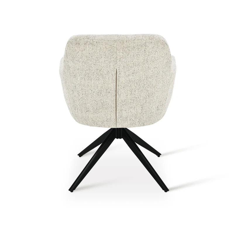 Sona Swivel Dining Chairs [Set of 1][Linen Fabric]