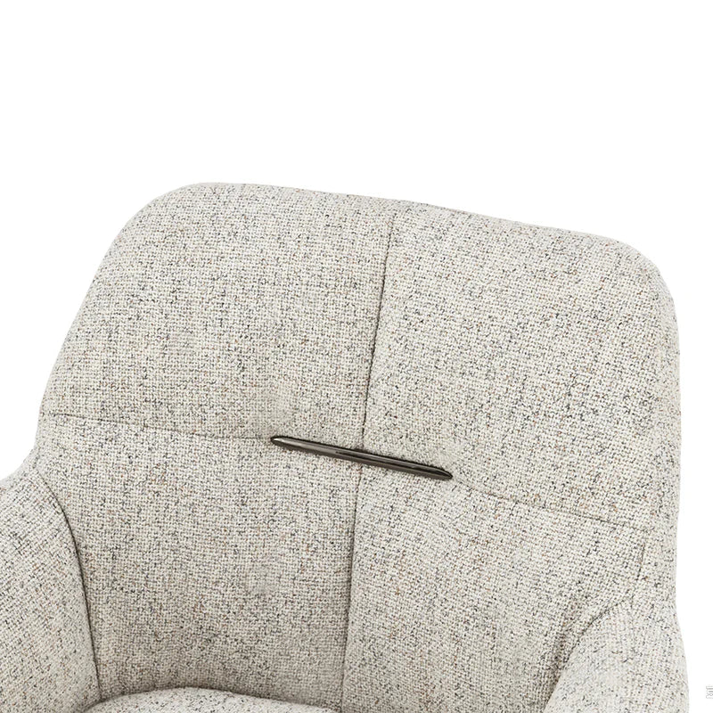 Sona Swivel Dining Chairs [Set of 1][Linen Fabric]