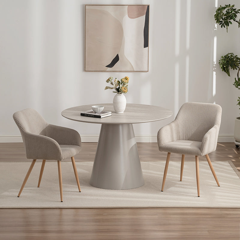 Elowen Round Dining Table [Grey] [100 cm]