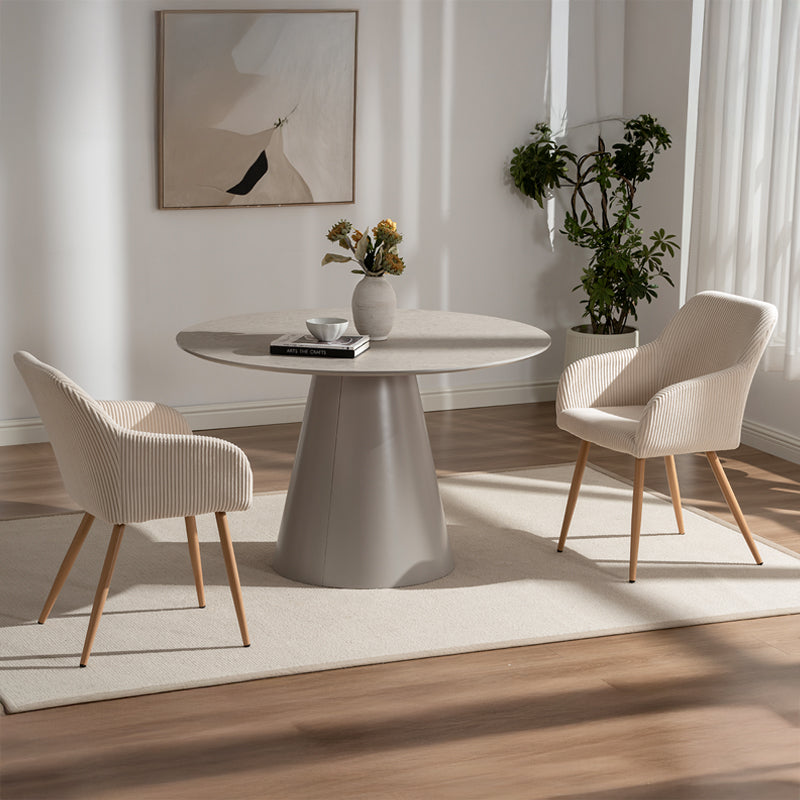 Elowen Round Dining Table [Grey] [100 cm]