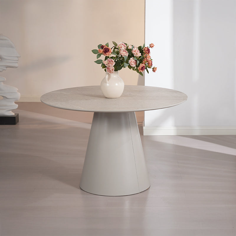 Elowen Round Dining Table [Grey] [100 cm]