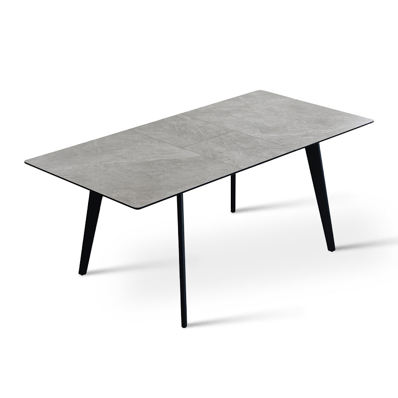 Valdez X Rectangular Dining Table [Grey Marble] [Extendable] [140cm-180cm]