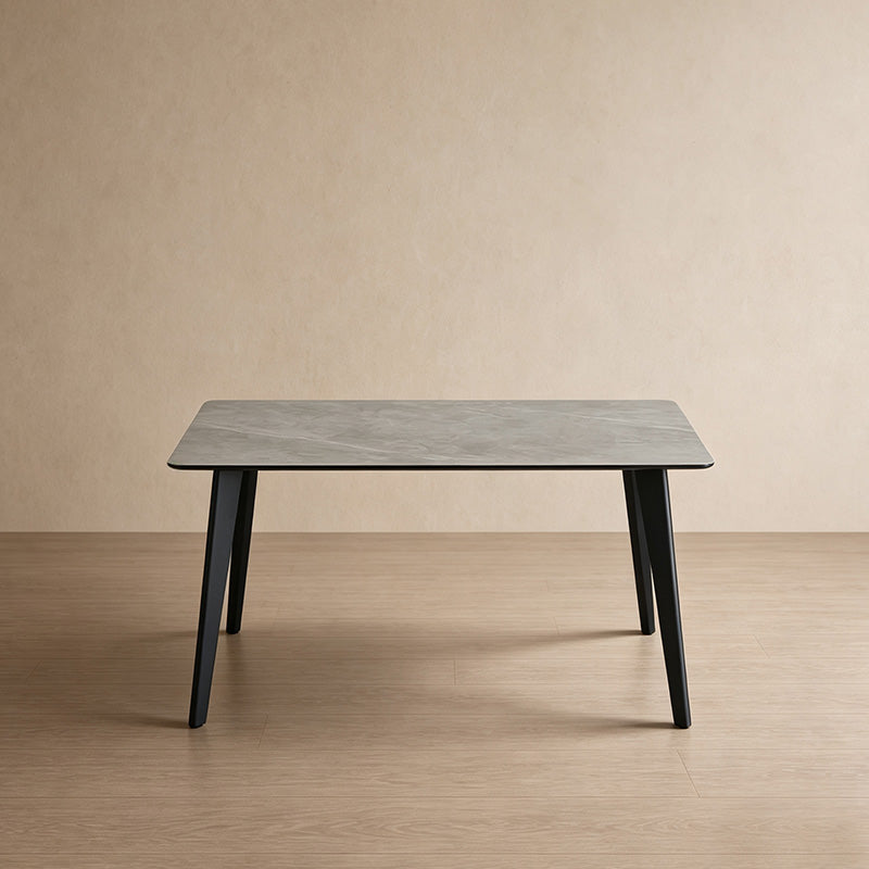 Valdez Rectangular Dining Table [Grey Marble Pattern] [140 cm]