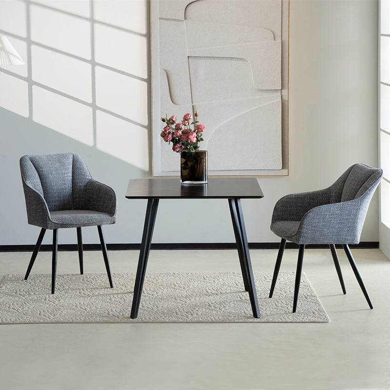 ofcasa, Sienna Garden dining chairs, light Grey dining chairs, linen dining chairs, chairs for sale, comfy chair, cheap dining chairs, light grey office chair, light grey dining room chairs, armchair, light grey armchair, ofcasafurniture, ofcasachairs, ofcasa discount, ofcasa dining chairs, ofcasa uk. Modern budget dining chairs in family home setting