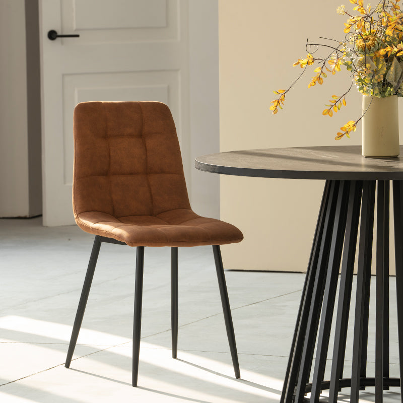 Modern budget dining chairs in family home setting