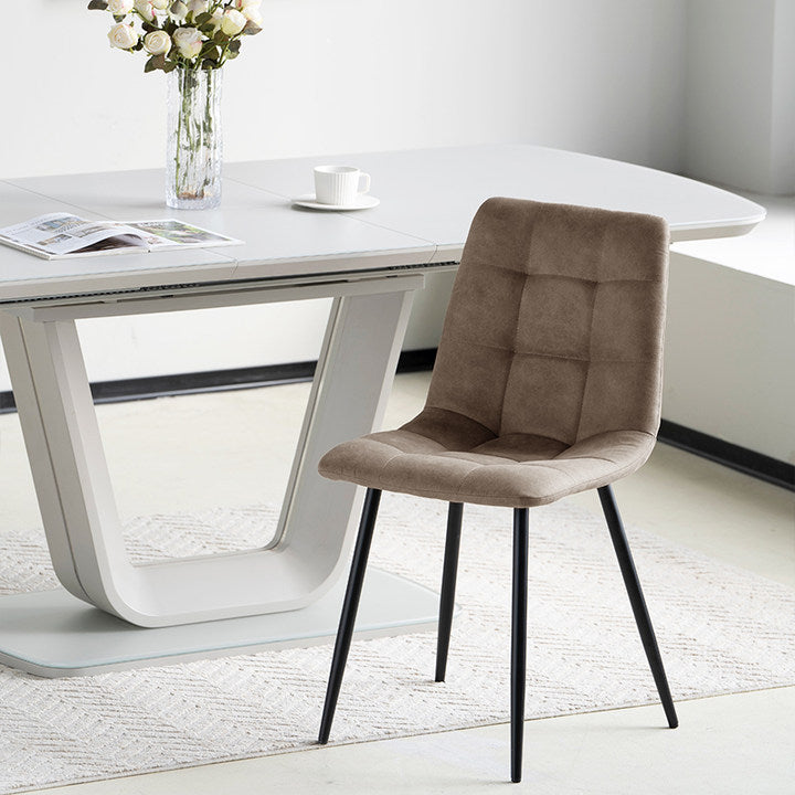 Modern budget dining chairs in family home setting
