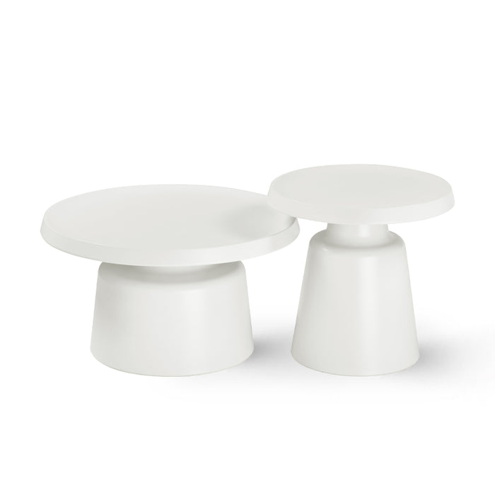 Hege Round Coffee Table Set [Black & White]