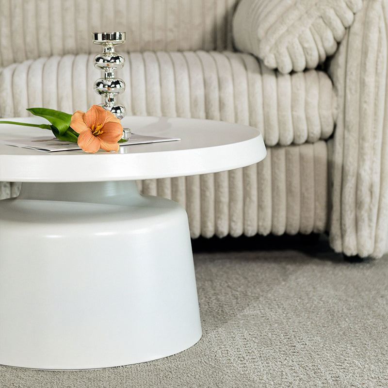 Hege Round Coffee Table Set  [White]