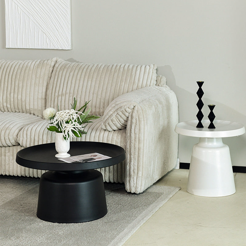 Hege Round Coffee Table Set  [Black & White]