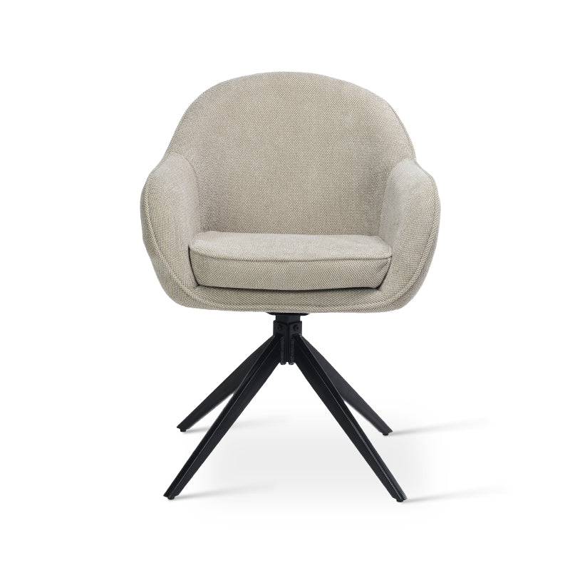 Aaliyah Swivel Chairs [Set of 2] [Linen Fabric]