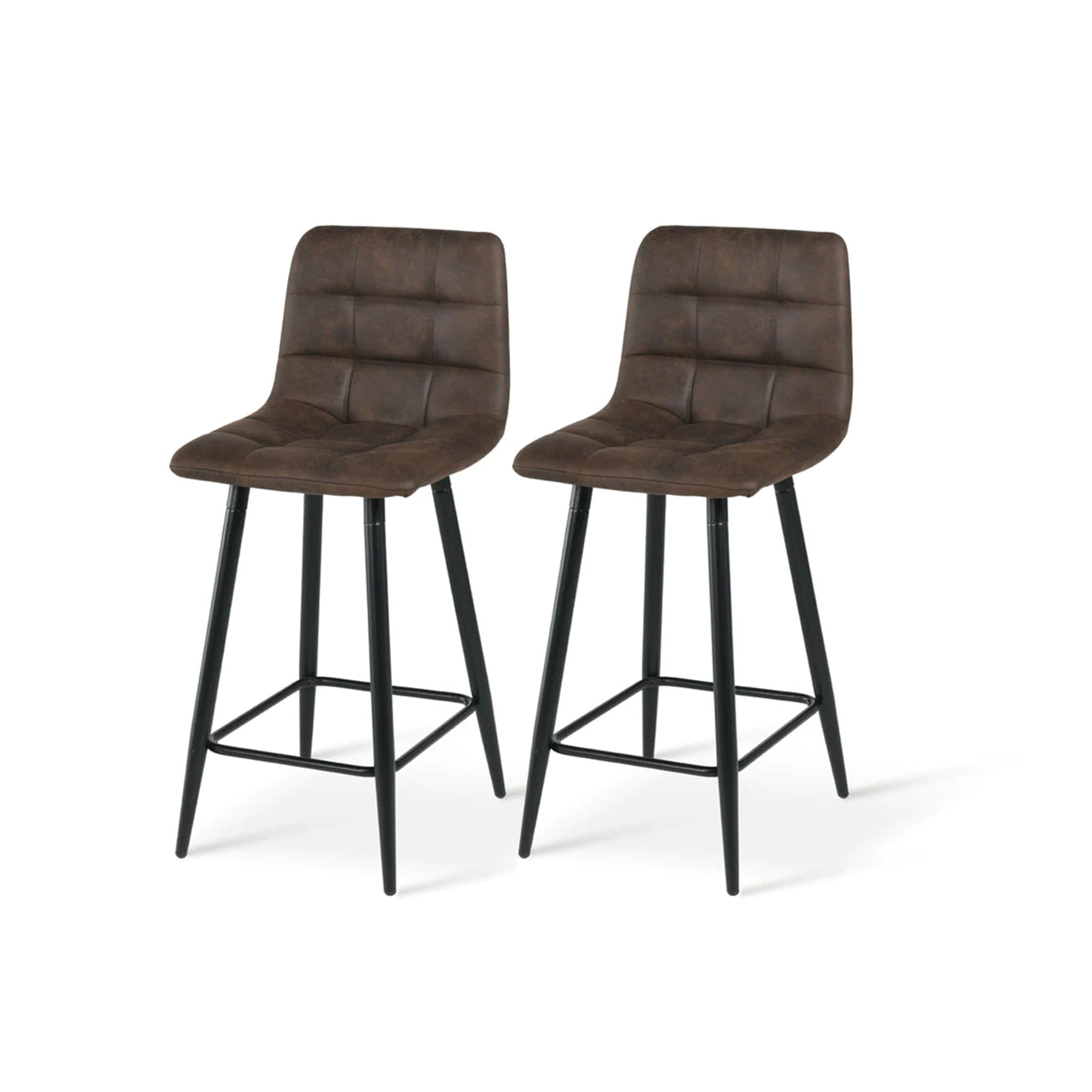 ofcasa, Aoife bar stools, barstools, breakfast bar stools, brown bar stools, chairs for sale, comfy chair, brown chair, breakfast bar chairs, kitchen island chairs, ofcasafurniture, ofcasachairs, ofcasa discount, ofcasa uk  Space saving dining chair product shot | Cheap dining chairs set of 2 option
