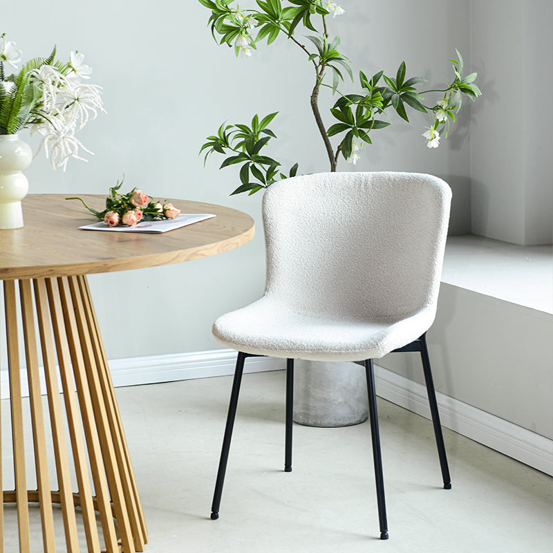 Affordable dining chairs in real UK home dining room | Budget decor
Cheap dining chairs styled with wooden table in small flat
Space saving dining chairs tucked under kitchen island | Value furniture
Modern budget dining chairs in family home setting