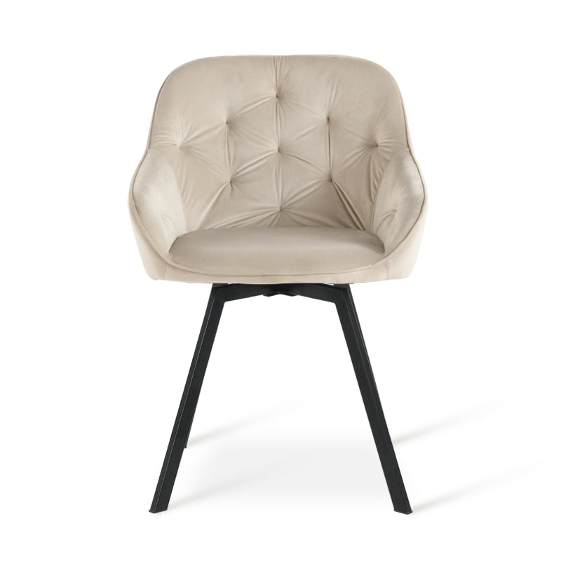 Beige OFCASA Aleena dining chair with cushioned high back and smooth PU leather upholstery, showcasing modern elegance for contemporary dining rooms.Close-up of OFCASA Aleena chair’s smooth PU leather and refined stitching, highlighting durability and a luxury finish.A warm dining scene featuring OFCASA Aleena chairs around a wooden table, ideal for family gatherings and stylish everyday meals.