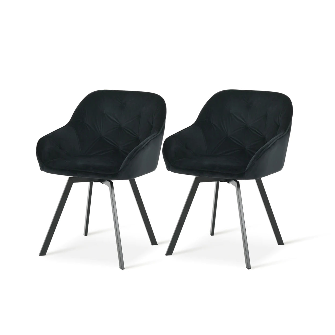 ofcasa, Keaton swivel dining chairs, swivel armchairs，black dining chairs, black velvet, velvet dining chairs, velvet chairs, black chair, black velvet chair, black velvet dining chairs, chairs for sale, comfy chair, cheap dining chairs, black office chair, black dining room chairs, armchair, black armchair, ofcasafurniture, ofcasachairs, ofcasa discount, ofcasa dining chairs, ofcasa uk