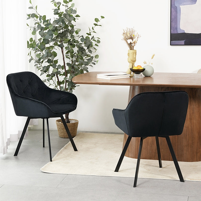 ofcasa, Keaton swivel dining chairs, swivel armchairs，black dining chairs, black velvet, velvet dining chairs, velvet chairs, black chair, black velvet chair, black velvet dining chairs, chairs for sale, comfy chair, cheap dining chairs, black office chair, black dining room chairs, armchair, black armchair, ofcasafurniture, ofcasachairs, ofcasa discount, ofcasa dining chairs, ofcasa uk