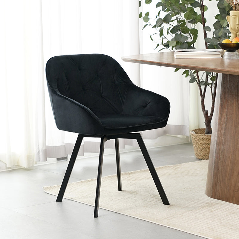 ofcasa, Keaton swivel dining chairs, swivel armchairs，black dining chairs, black velvet, velvet dining chairs, velvet chairs, black chair, black velvet chair, black velvet dining chairs, chairs for sale, comfy chair, cheap dining chairs, black office chair, black dining room chairs, armchair, black armchair, ofcasafurniture, ofcasachairs, ofcasa discount, ofcasa dining chairs, ofcasa uk