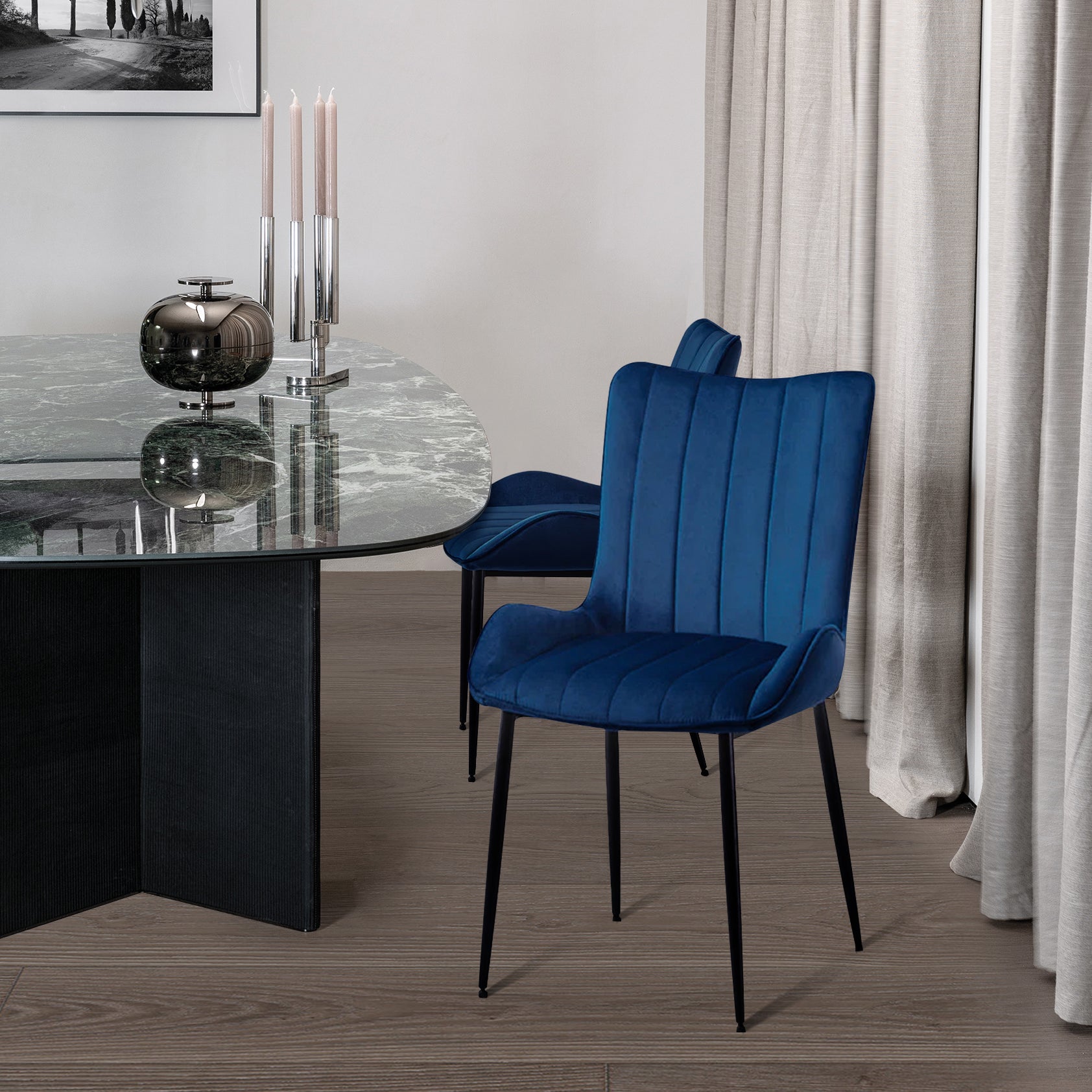 ofcasa, Edith dining chairs, blue dining chairs, blue velvet, velvet dining chairs, chairs for sale, comfy chair, cheap dining chairs, blue office chair, velvet chairs, blue chair, ofcasafurniture, ofcasachairs, ofcasa discount, ofcasa dining chairs, ofcasa uk