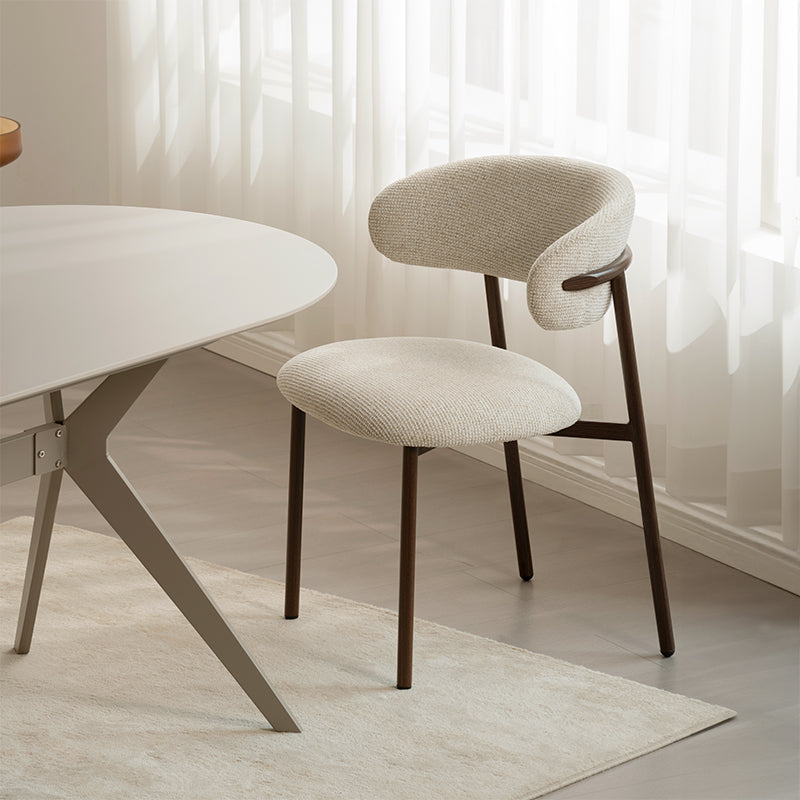 Zahra S Dining Chairs [Set of 2] [Linen Fabric] [⌀ 2.5 cm]