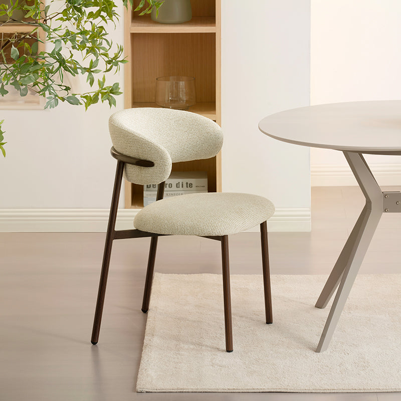 Zahra S Dining Chairs [Set of 2] [Linen Fabric] [⌀ 2.5 cm]