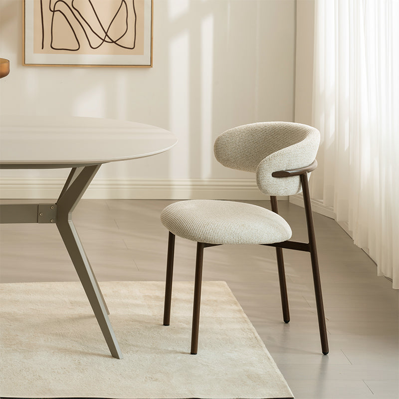 Zahra S Dining Chairs [Set of 2] [Linen Fabric] [⌀ 2.5 cm]