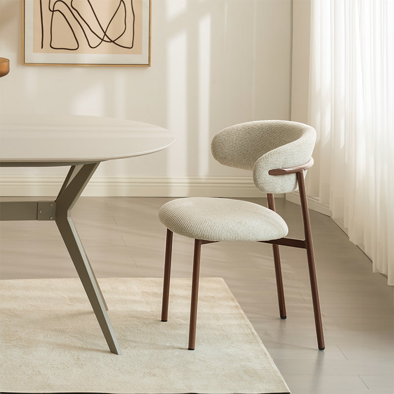 Zahra S Dining Chairs [Set of 2] [Linen Texture Fabric] [⌀ 2.5 cm]