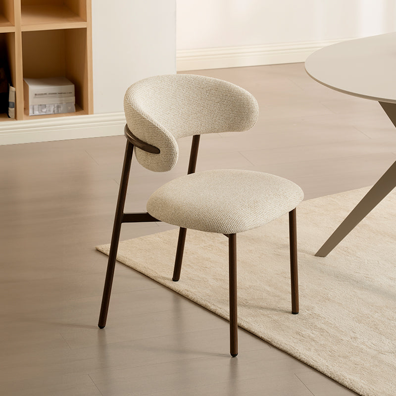 Zahra S Dining Chairs [Set of 2] [Linen Fabric] [⌀ 2.5 cm]
