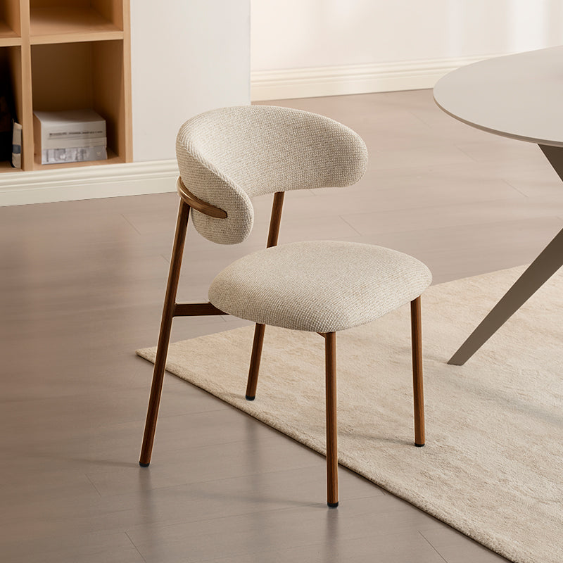 Zahra S Dining Chairs [Set of 2] [Linen Texture Fabric] [⌀ 2.5 cm]