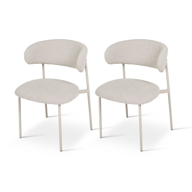 Zahra Dining Chairs [Set of 2] [Boucle Fabric]