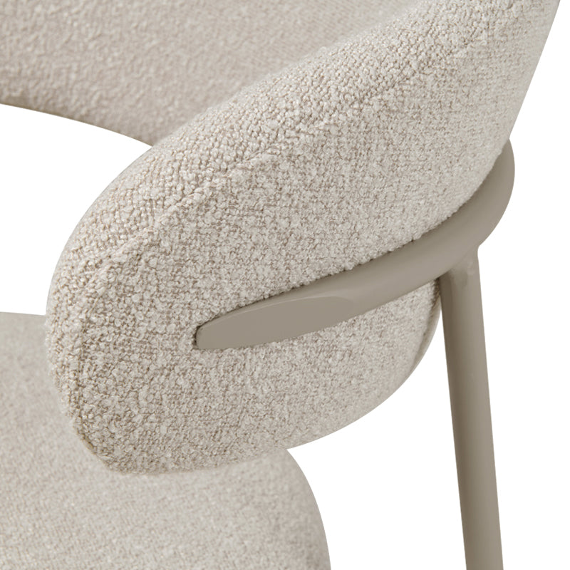 Zahra Dining Chairs [Set of 2] [Boucle Fabric][⌀ 1.9 cm]