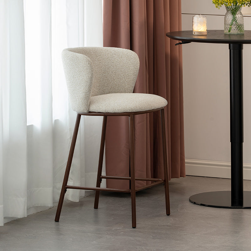 Karin Bar Stools [Set of 2] [Linen Texture Fabric] [65 cm]