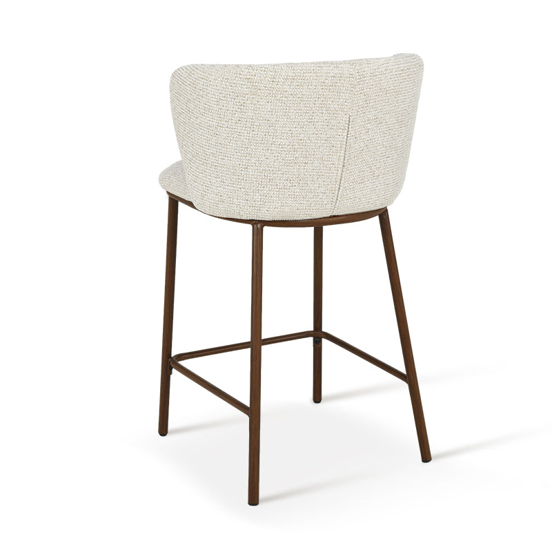 Karin Bar Stools [Set of 2] [Linen Texture Fabric] [65 cm]