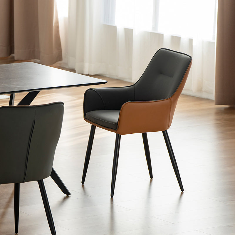 Solis Dual-Tone PU Leather Dining Chairs | OFCASA Furniture