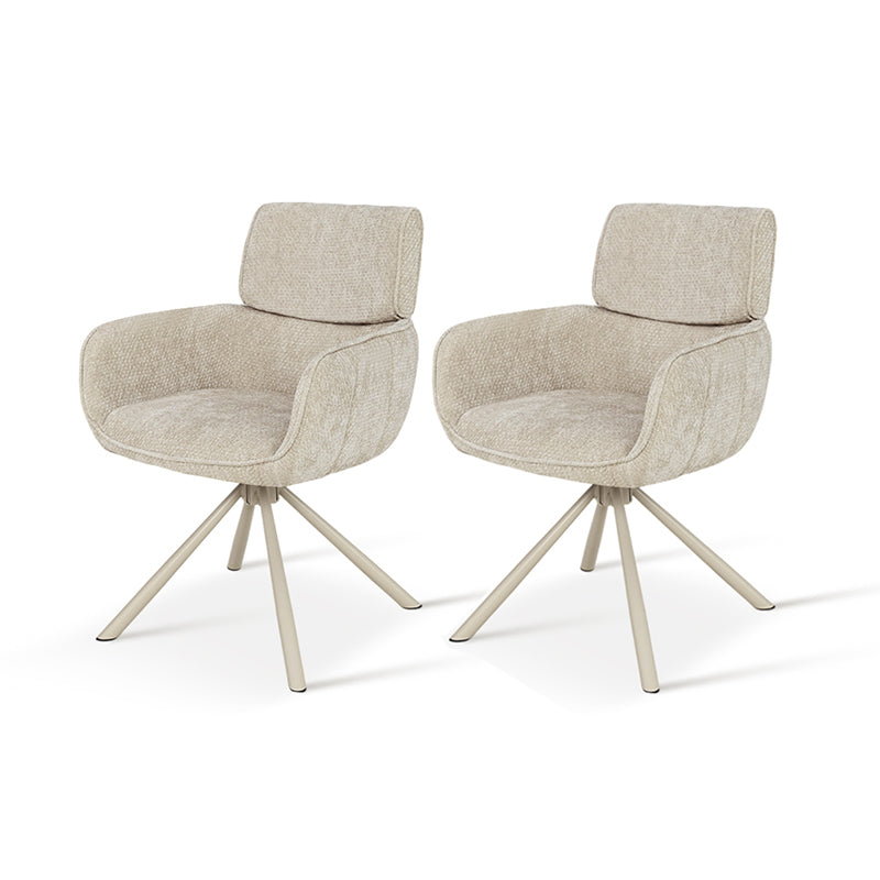 Elara Swivel Chairs [Set of 2] [Chenille]