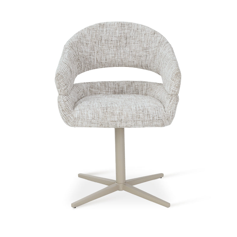 Briar Swivel Chairs [Set of 1] [Linen Fabric]