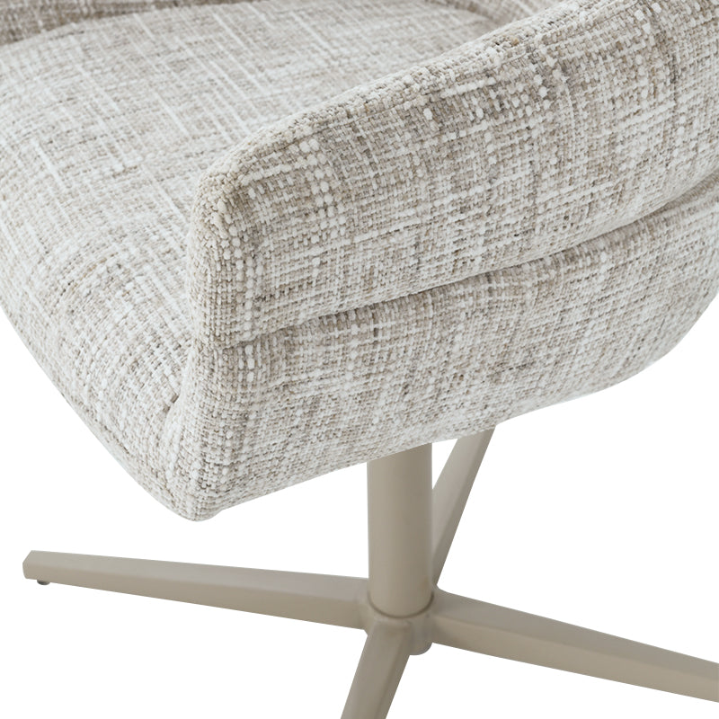 Briar Swivel Chairs [Set of 1] [Linen Fabric]