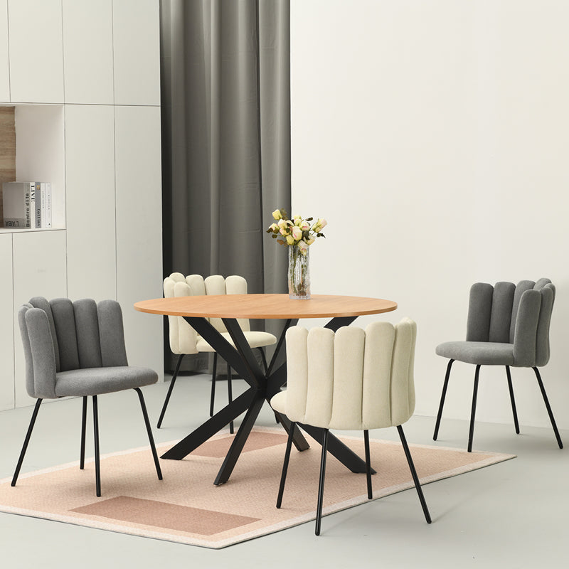 Tilly Round Dining Table & 4 Grove Dining Chairs [Dining Set]