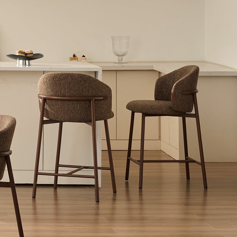 Valda Bar Stools [Set of 1] [Linen Texture Fabric]